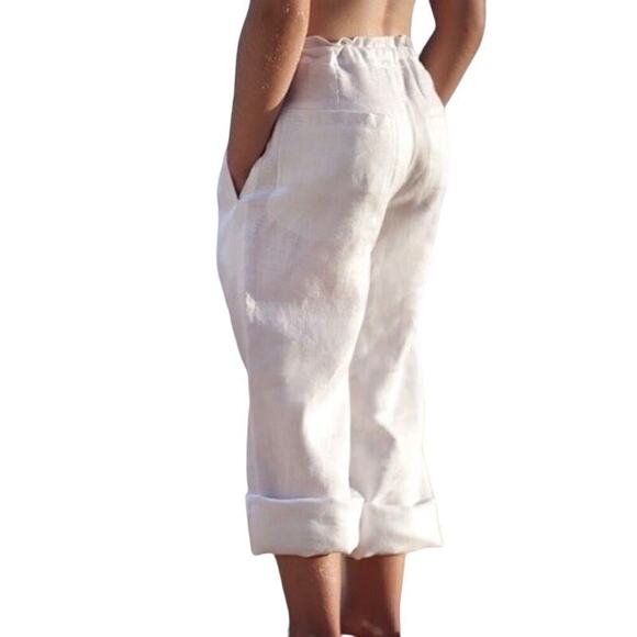 NWT Island Importer White Linen Riviera Pants Boys 4 - Picture 1 of 7
